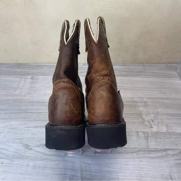 Justin Gypsy Mandar Brown Leather Square Toe 8” Western Cowgirl Boot Size 6B - Picture 5 of 16